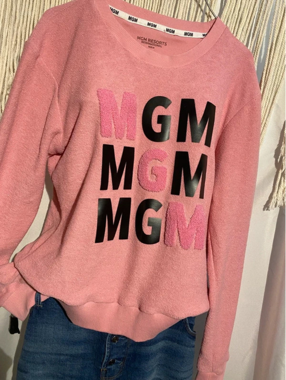 MGM Resort pink sweater size M